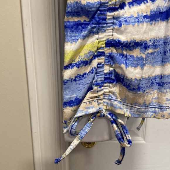 Caribbean🌴Joe Island Supply Co. Blue V-Neck Top & Side String Design - Sz PM - Picture 6 of 10